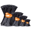 Zip Ties Assorted Sizes(4”+6”+8”+12”), 400 Pack, Black Cable Ties, UV