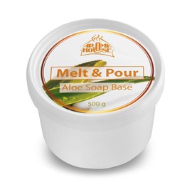 Soap Base with Aloe Vera 500 g - Soap Base Melt & Pour - Natural & Moisturising Hand Soap - Adult & Baby Care for Handmade - Glycerin Soap with Aloe Vera