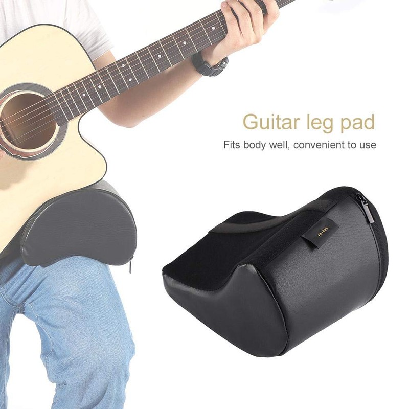 Guitar Cushion Soft Built-In Sponge Black Guitar Leg Cushion with