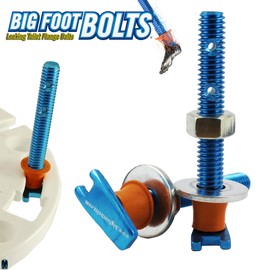 Big Foot Toilet Bolts - No Spin Toilet Flange Bolts - 5/16" Threading X 2.5" Length