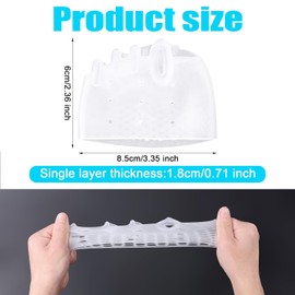 Soft Metatarsal Separator Correct Forefoot Cushion Pads, 2 Pair Metatarsal Pads Toe Separators, Metatarsal Pad with Gel Bunion Corrector Cushion