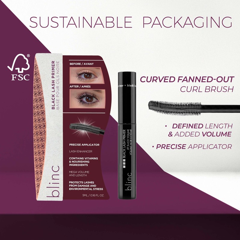 Blinc Black Lash Primer, Lash Boosting Conditioning Eyelash Primer Mascara