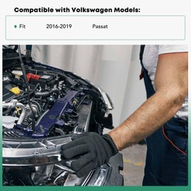 YHTAUTO Left Driver Side Radiator Support Tie Bar Fit for 2016-2019 Volkswagen Passat, Steel Radiator Core Support Assembly