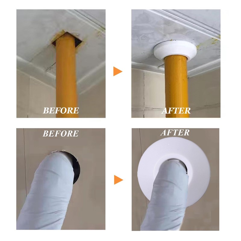 20 Pcs Plastic Radiator Pipe Covers, White Radiator Pipe Collars,