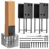 Epcee 2Pack Heavy Duty Stainless Steel U-Shape Fence Post Holder