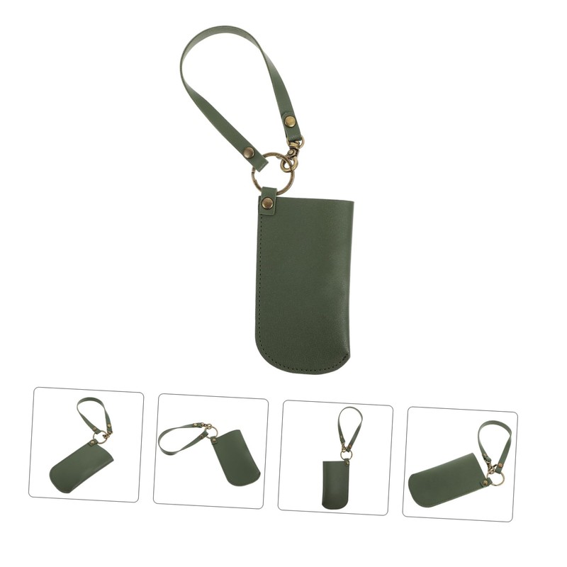 Ipetboom 1pc Portable Sprayer Bottle Holder Olive Green Pu Key
