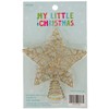 Gold Glitter Wire Star Mini Tree Topper - 5 Inch