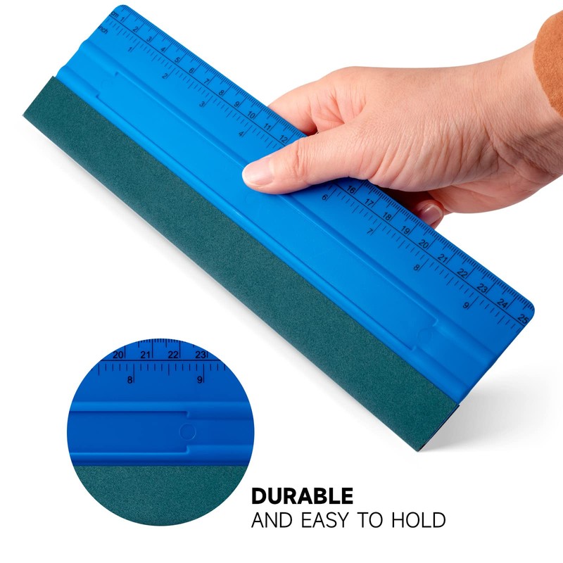 FOSHIO 10 Inch Felt Squeegee for Vinyl wtih Ruler 25CM