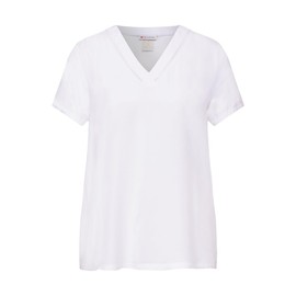 Street One Women's Tunic Blouse with Print, White