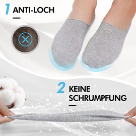 YouShow Sneaker Socks for Men and Women, 10 Pairs of Invisible Socks, Unisex, 10 x grey.