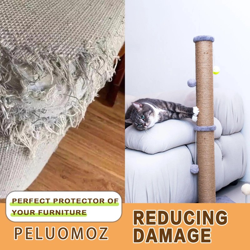PELUOMOZ Tall Cat Scratching Post 36 inch Large Cat Scratch