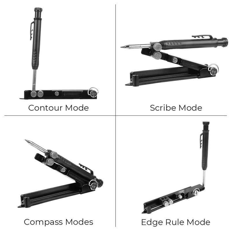 Multi-function Scribing Tool Upgraded, Construction Pencil- Aluminum Alloy Scribe Tool