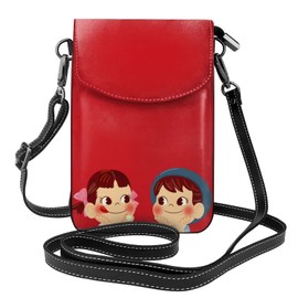 Candy Milk Girl Anime Popular, Poko-chan, Smartphone Pouch, Genuine Leather, Shoulder Bag, Thin, Women's, Men's, Mini Pouch, Popular, Wallet, Crossbody Bag
