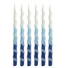 The Dreidel Company Deluxe Twisted Spiral 45 Blue & White