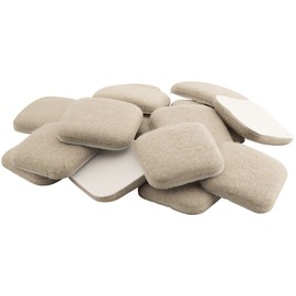 SoftTouch 4715895N Extended Wear Felt Furniture Pads for Hard and Uneven Surfaces, 1-1/2 Inch, Linen, 16 Count