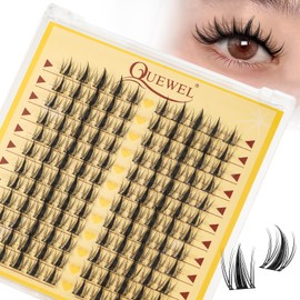 QUEWEL Manga Lash Clusters Fairy Lashes Natural Look C Curl Wispy Cluster Lashes 8-16mm Individual Eyelashes Cluster Cute Anime DIY Lash Extensions at Home (manga-DH)