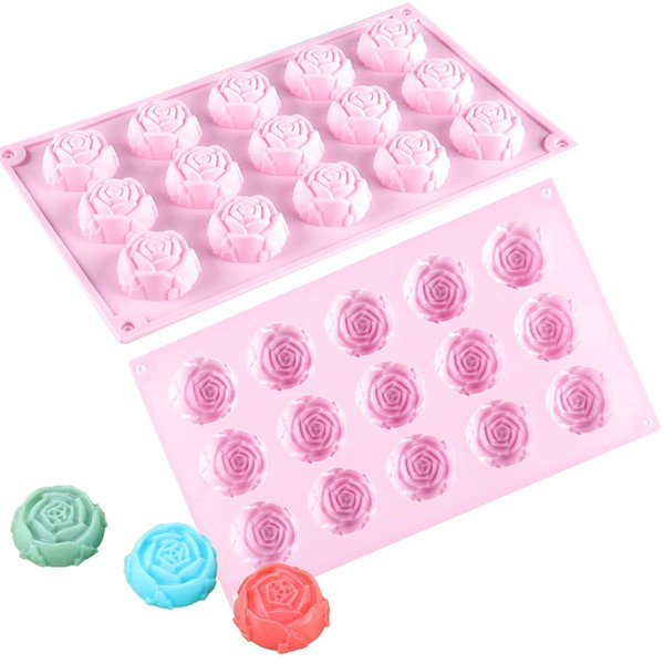 Rose Candy Chocolate Silicone Mold with 15 Hole Large Rose