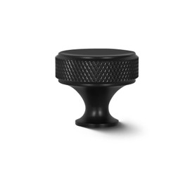 Yagman 20 Pack Knurled Kitchen Cabinet Knobs Round Dresser Knob Modern Drawer Hardware Cupboard Handles Furniture Knobs for Bathroom Single Hole Knobs for Wardrobe Matte Black CKMB000K20