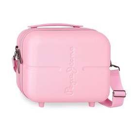 Pepe Jeans Highlight Adjustable Toiletry Bag with Shoulder Bag, Pink, 29 x 21 x 15 cm, Hard ABS Plastic, 9.14 L, 0.63 kg, Pink, Toiletry Bag with Shoulder Strap, pink, Toiletry bag with shoulder strap