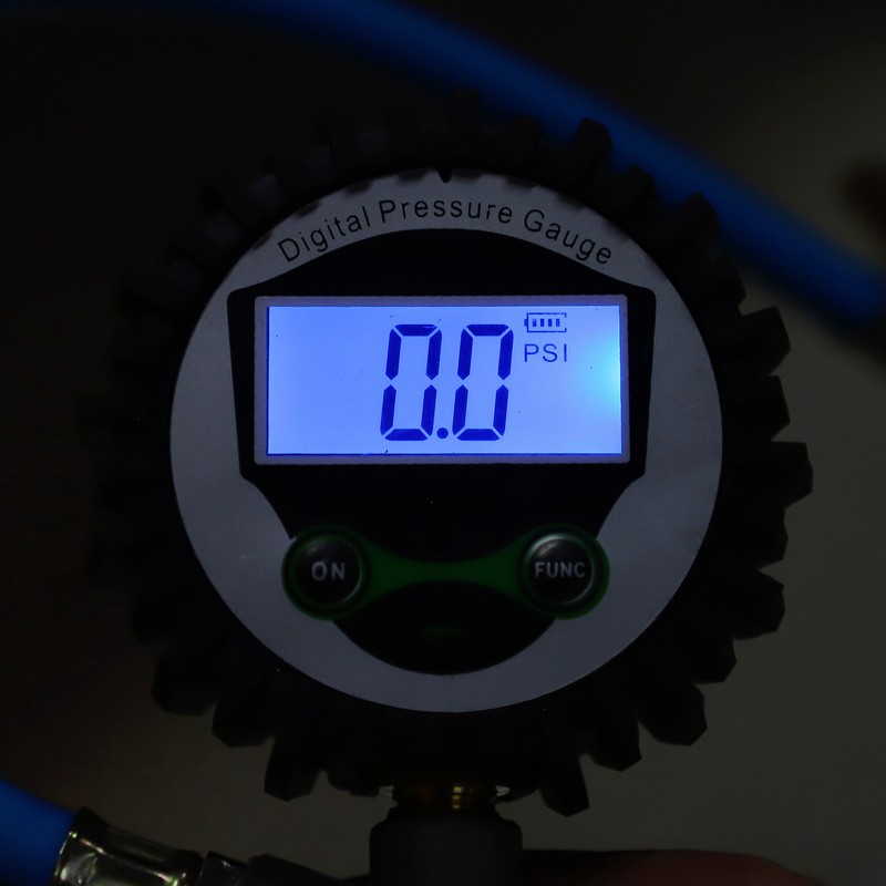Digital Tire Inflator Pressure Gauge Backlight 0‑230PSI Zinc Alloy Meter