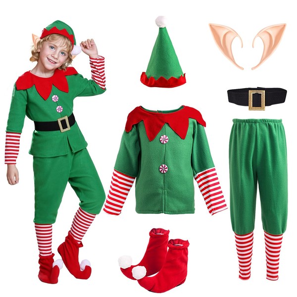 LIATIANYDX Elf Costume for Kids Girl and boy Christmas elf