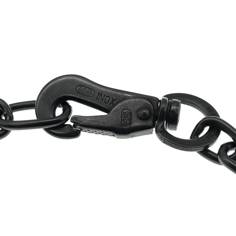 Herm Sprenger Black Stainless Steel Adjustable Fur Saver Dog Chain
