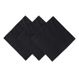 AmerCare Black Beverage Napkins, Case of 1000