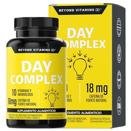 Nootropico Day Complex con Vitaminas, Minerales y Aminoácidos- Contiene Omega 3, L -Triptófano, Colina, Acetil L-Carnitina, L-Teanina- Suplemento...  