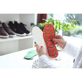 Kaps 6 Pairs of Tartan Insoles Set for Men and Women, Comfortable Shoe Insoles for Daily Use, Insoles with Stylish Tartan Design (37 EUR / 4 UK Women)