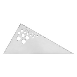 Alumicolor Aluminum 14 Inch Calibrated Drafting Triangle, 30/60/90 Degree
