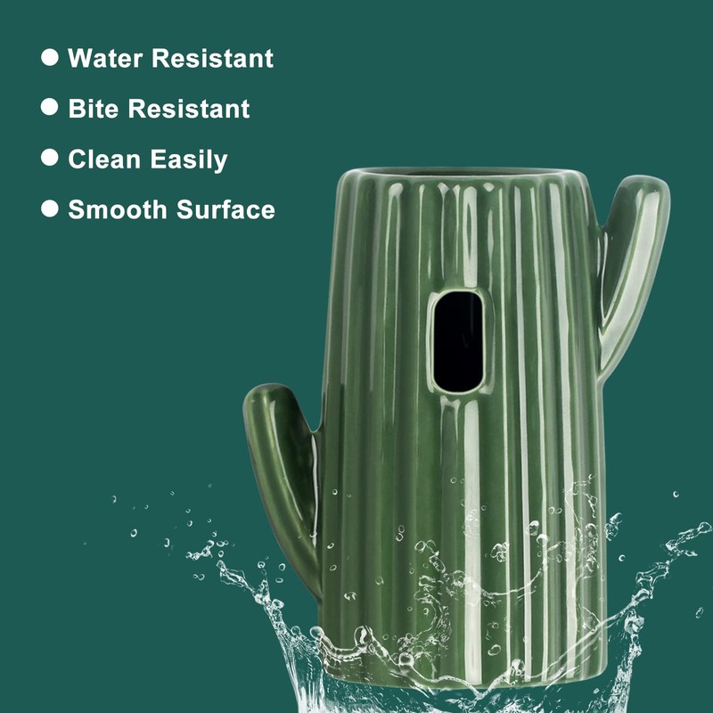 BUCATSTATE Cactus Ceramic Leakproof Hamster Water Bottle Guinea Pig Water