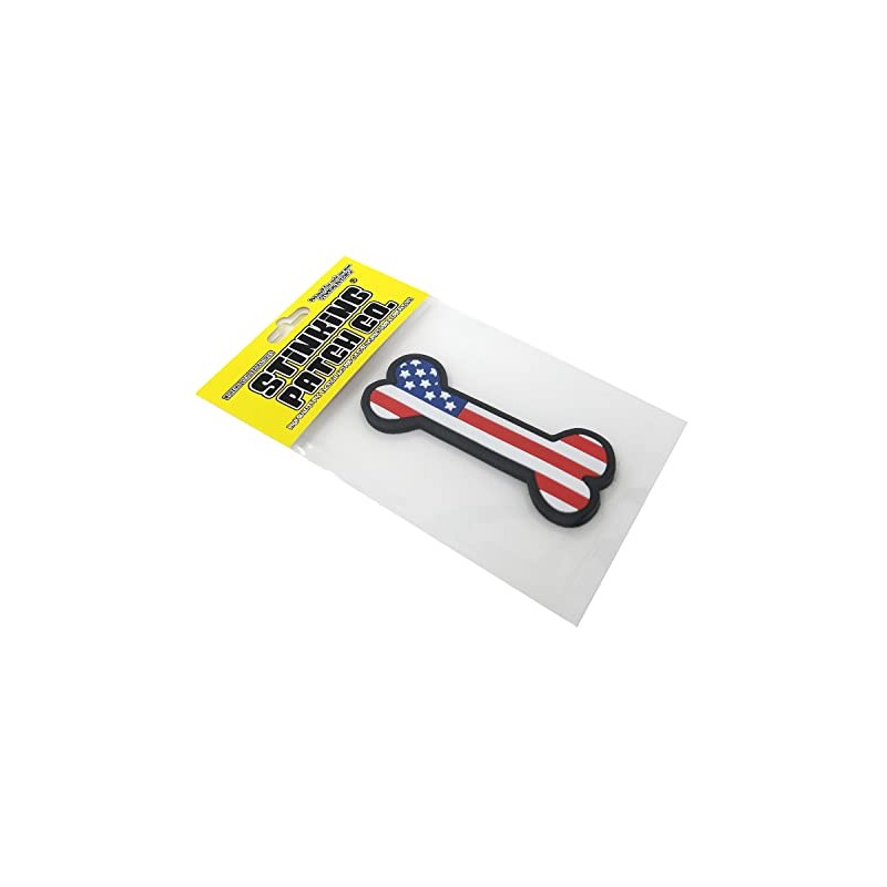 American Flag Dog Bone PVC Rubber Funny Tactical Hook and