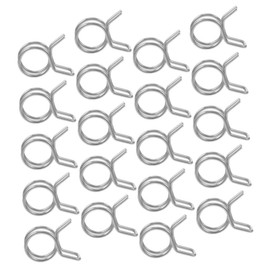 ABOOFAN 120pcs Stainless Steel Double Wire Spring Hose Clamps Fuel Line Tube Clips Durable Fixing for Automotive and Garden Use