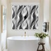 Ruelvth Grey Striped Shower Window Curtain for Bathroom 40x36 Inch