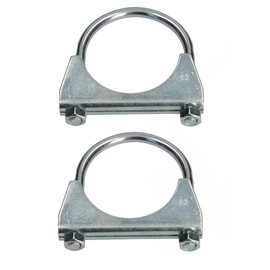 KOTARBAU® Set of 2 U-bolt bracket clamps, 62 mm, exhaust clamp, pipe clamp, U-bolt for mounting antennas, pipes, masts, universal clamp for pipe connections