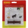 Hornby OO Gauge Farm Animals with Paddock 1:76 Scale Miniature Figures for Model Train Layouts R7120