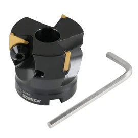 Accusize Industrial Tools 2 inch Indexable Face Milling Cutter 90 Degree, Positive Rake with Inserts, 2508-0012