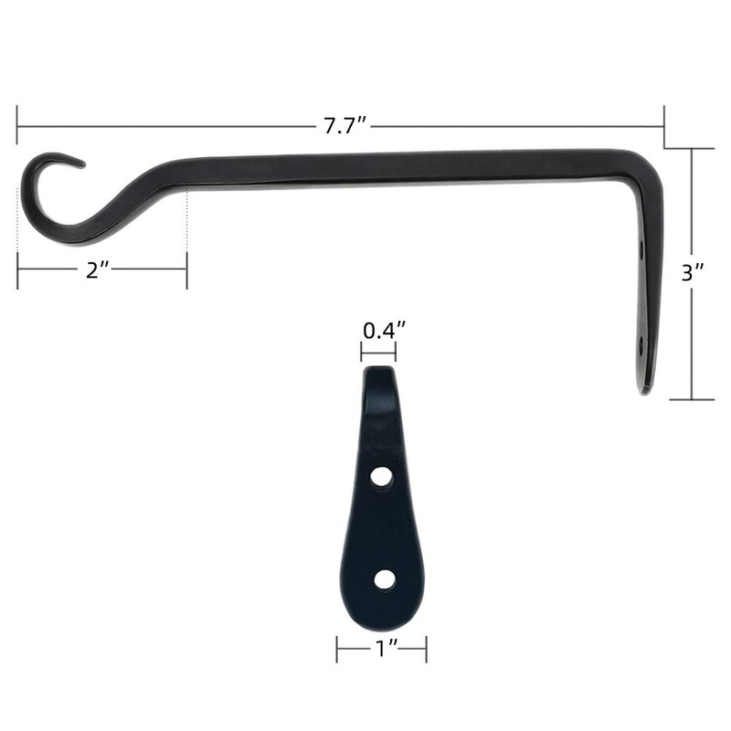 Worth Garden 6-Pack 7" Plant Hanger Bracket - Forged Wrought