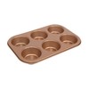 casaWare Toaster Oven 6 Cup Muffin Pan NonStick Ceramic Coated