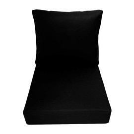 Prolinemax |Cover ONLY| Knife Edge Outdoor Deep Seat Cushion 23x24x6, Water Repellent, Patio Furniture Patio Cushion Slipcovers Replacement Seat Cushion Covers AD109