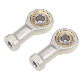 TA-VIGOR 2Pcs 6mm Rod End Bearings Female Thread SI6T/K, M6x1.0 Bore Spherical Joint Bearings Self-Lubricating Carbon Steel Rod End Ball Bearings for Linkage, Motion Applications