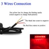 KaiDengZhe 4pcs Ultra Thin 6LED Emergency Warning Lights Red Hazard