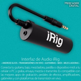 Mercader Digital Interfaz Irig Amplitube Transmite En Vivo Facebook Live