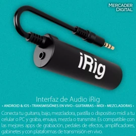 Mercader Digital Interfaz Irig Amplitube Transmite En Vivo Facebook Live