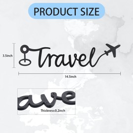 OYEFLY Travel Wall Decor,Metal Travel Decor, Travel Theme Classroom Living Room Bedroom Decor (Wood IP)