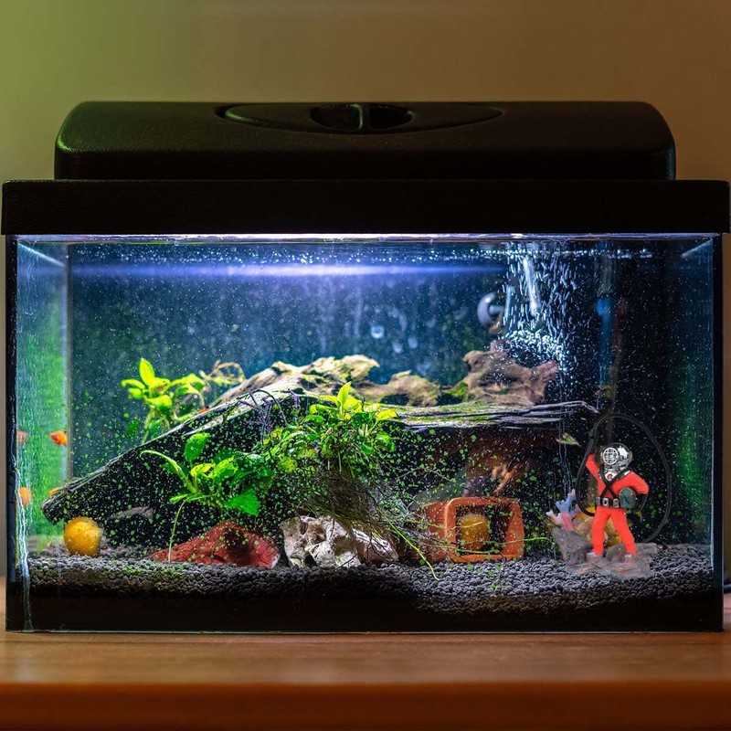 Wolfride Fish Tank Bubbler Decorations Aquarium Diver Ornament Scuba Diving
