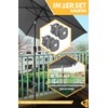 4happy Parasol Holder for Balcony Railing, Compact Balcony Umbrella Holder