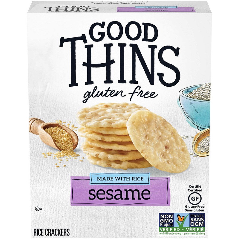 Mondelez Canada Inc Good Thins Rice Sesame Crackers, 100g/3.5oz, Box,