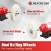 BLACKCUBE Bench Buffer Polisher Motor with 8 Inch Dual Buffering