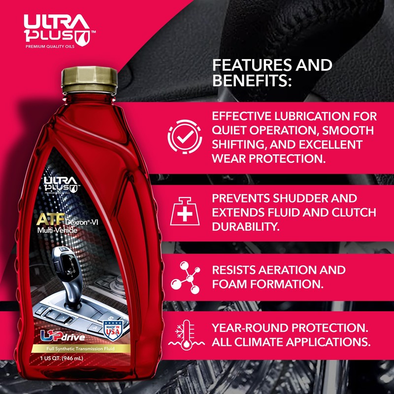 ULTRA 1PLUS ATF Dexron VI Full Synthetic Transmission Fluid Multi-Vehicle